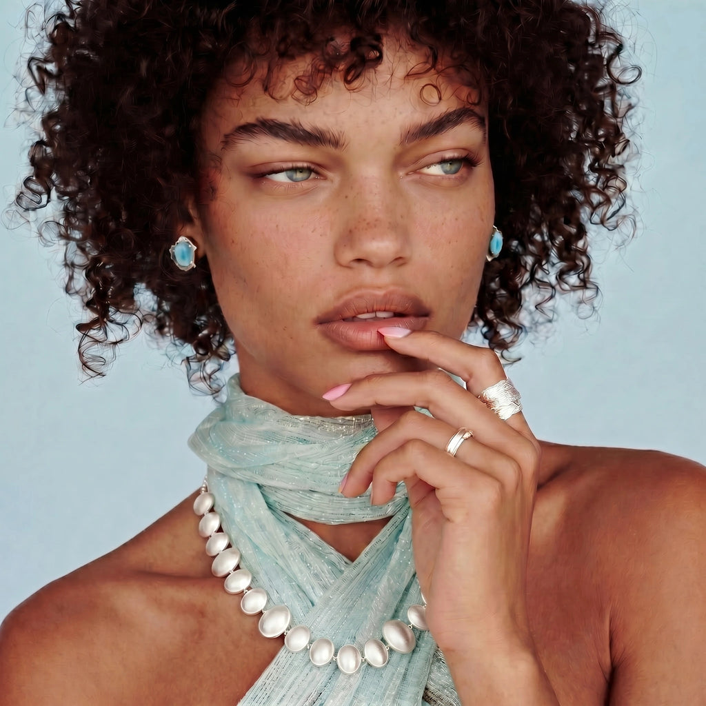 Larimar Ocean Studs