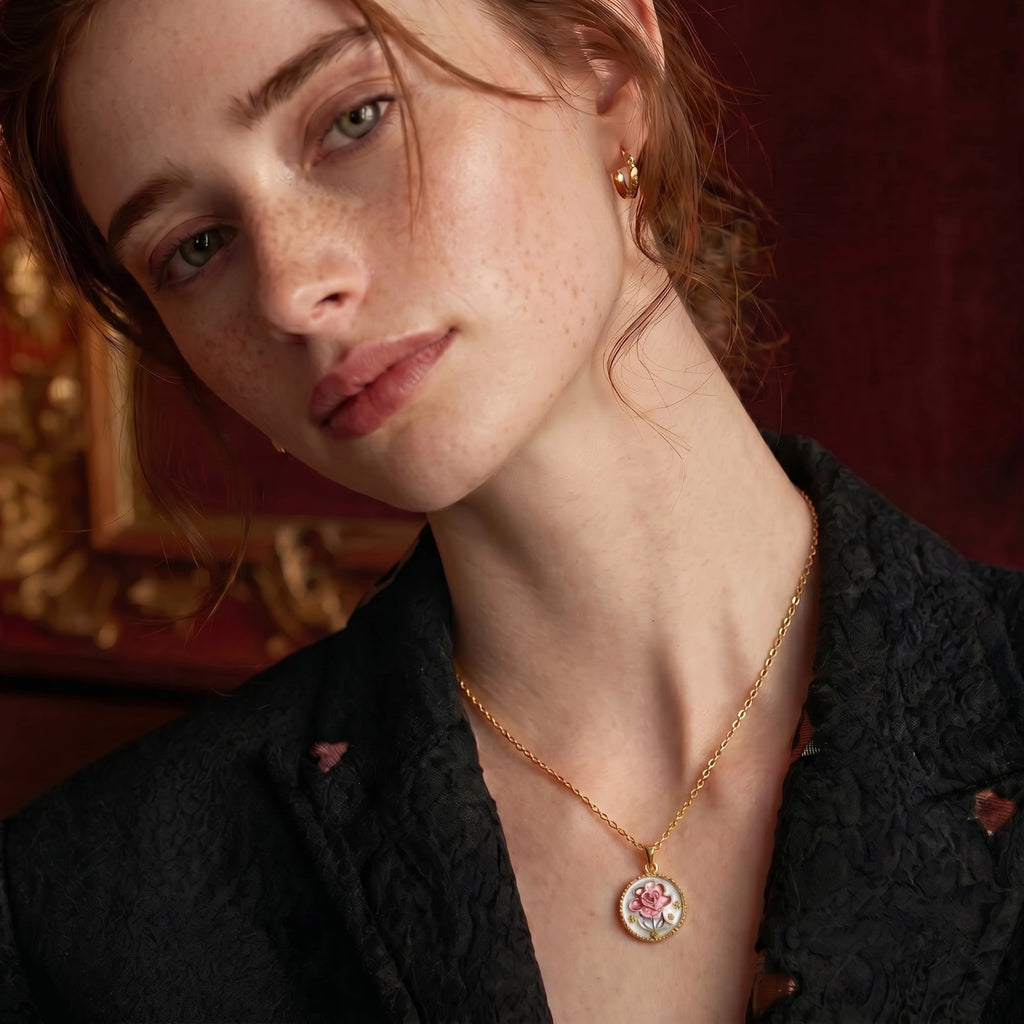 Pink Bloom Pearl Necklace